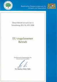 EU-zugelassener Betrieb